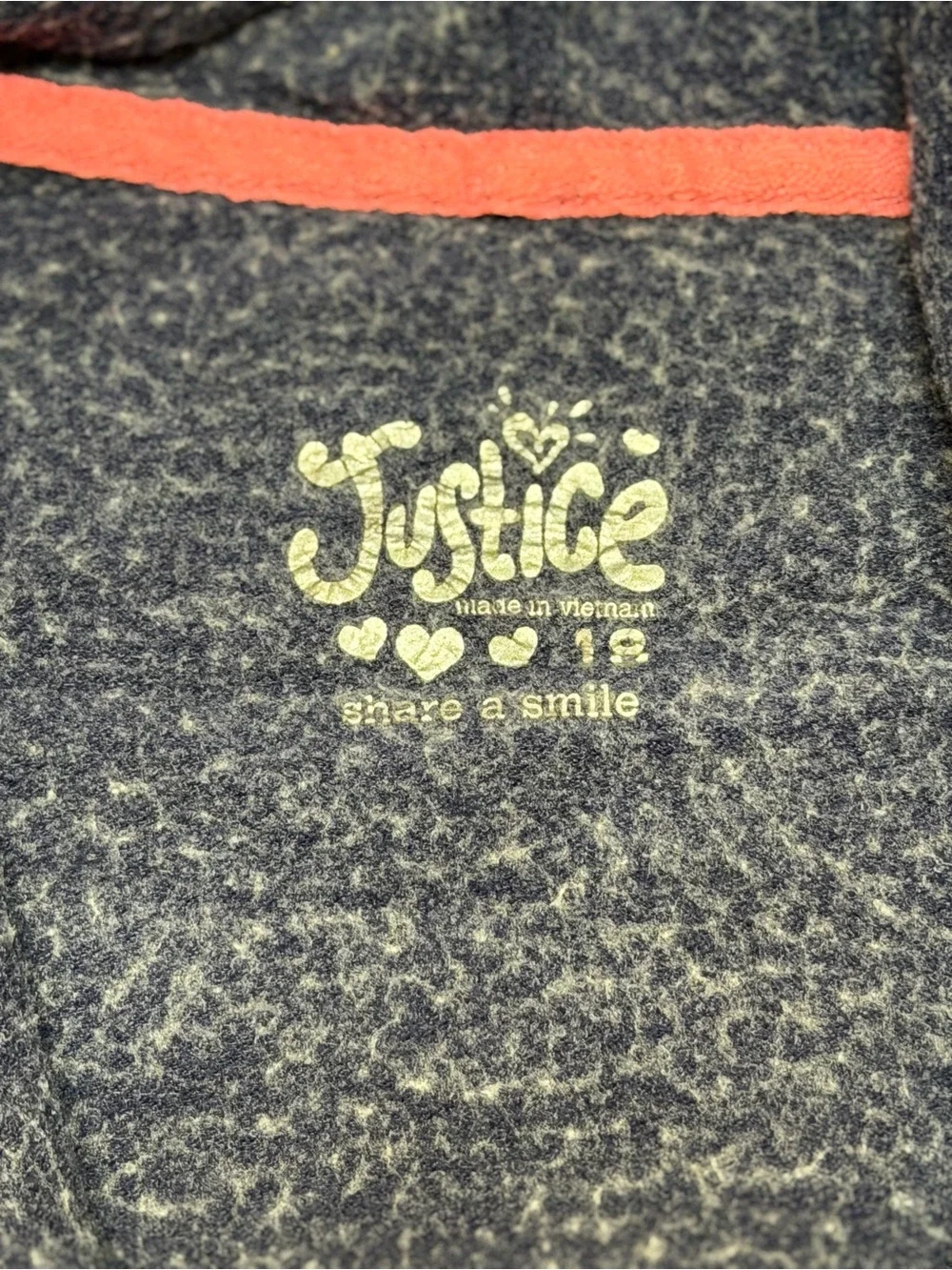 Justice Girls 18 Navy Pink Silver 04 Varsity Graphic Full Zip Hoodie Jacket